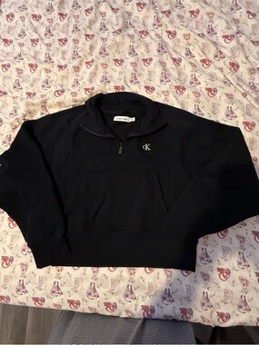 Calvin Klein Black Women's Quarter-Zip Sweatshirt